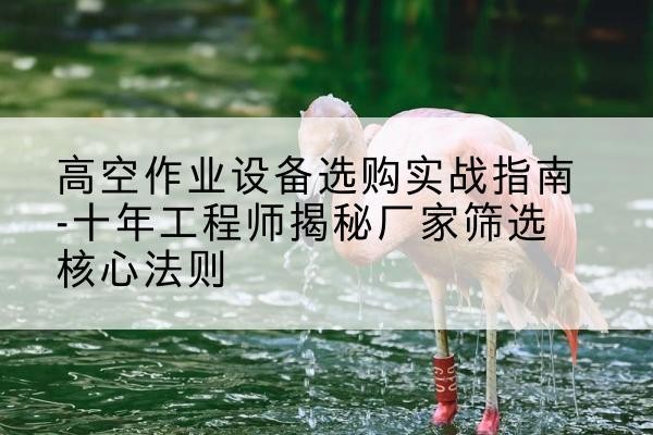 壤塘剪叉式升降机厂家-高空作业设备选购实战指南-十年工程师揭秘厂家筛选核心法则