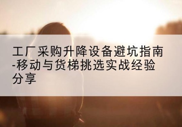 壤塘移动式升降机怎么选-工厂采购升降设备避坑指南-移动与货梯挑选实战经验分享