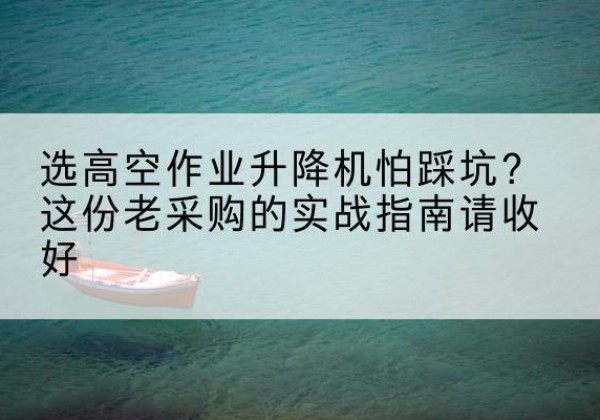 壤塘高空作业升降机厂家推荐-选高空作业升降机怕踩坑？这份老采购的实战指南请收好